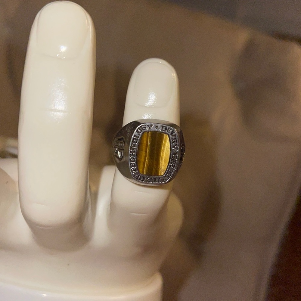 silodium Artcarved Tiger eye collage ring Devry